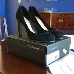 Vince Camuto Black Suede Heels